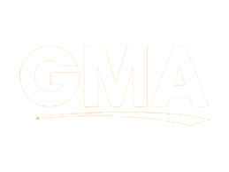 Logotipo de GMA blanco